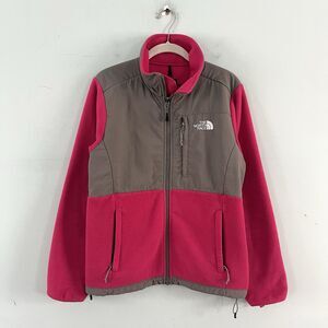 The North Face Denali Pink Gray Polartec Fleece Womens Zip Up Jacket